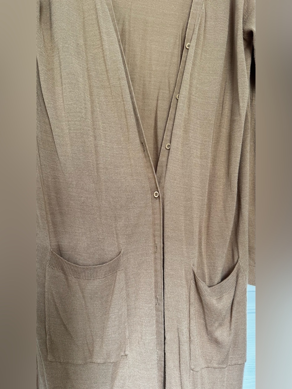 Forever 21 Lightweight Long Cardigan in Taupe